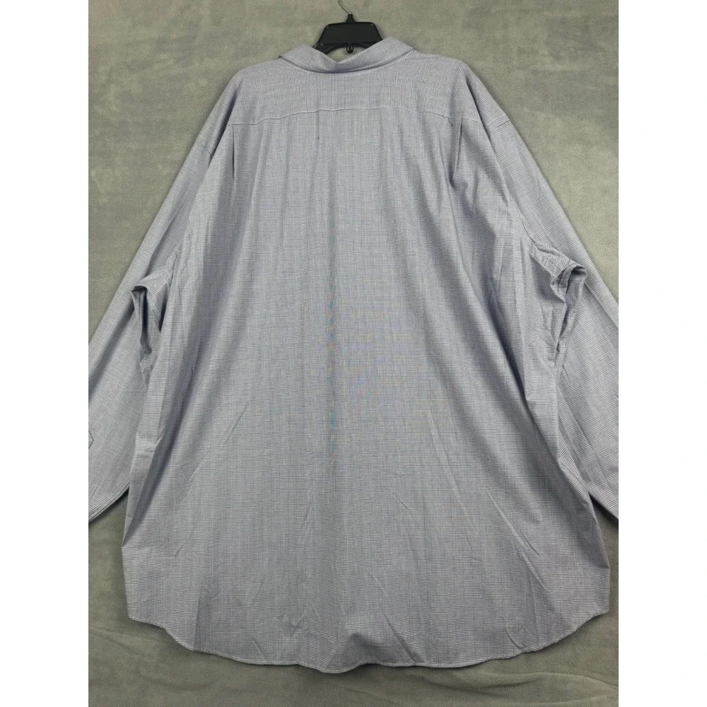 Polo Ralph Lauren Mens 4XLT Blue White Micro Check Stretch Button Down Shirt NWT